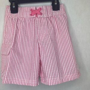 O’rageous Boys Seersucker Stripe Swim Trunks. Built in Briefs. Side Outer Pocket